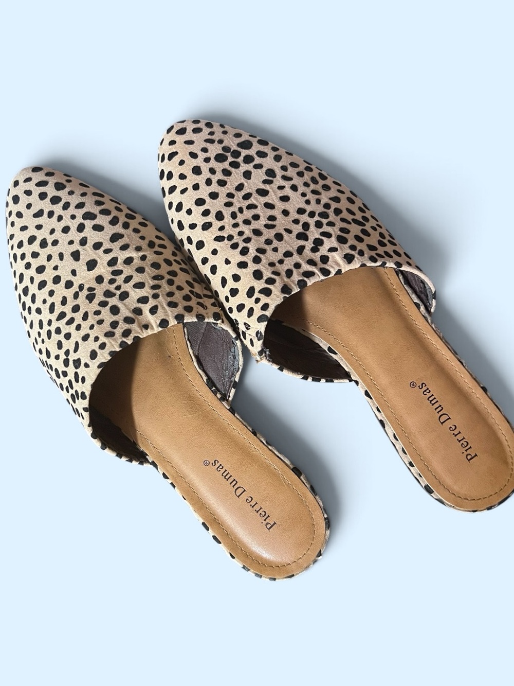 Pierre Dumas Leopard Print Mule Shoe - Size 8M